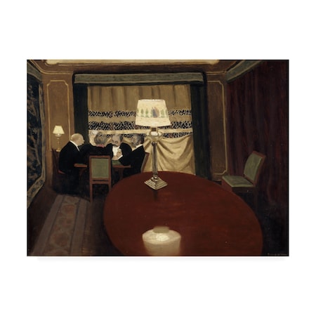 Vallotton 'The Poker Game' Canvas Art,18x24